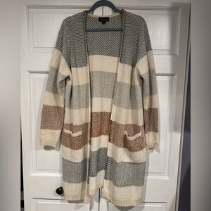 Fortune + Ivy Julia Double Pocket Open Cardigan